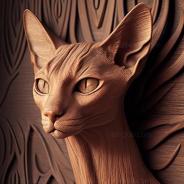 3D model st Abyssinian cat (STL)